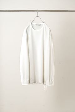 DAMAGE WAFFLE CREW LS | WHITE | カットソー