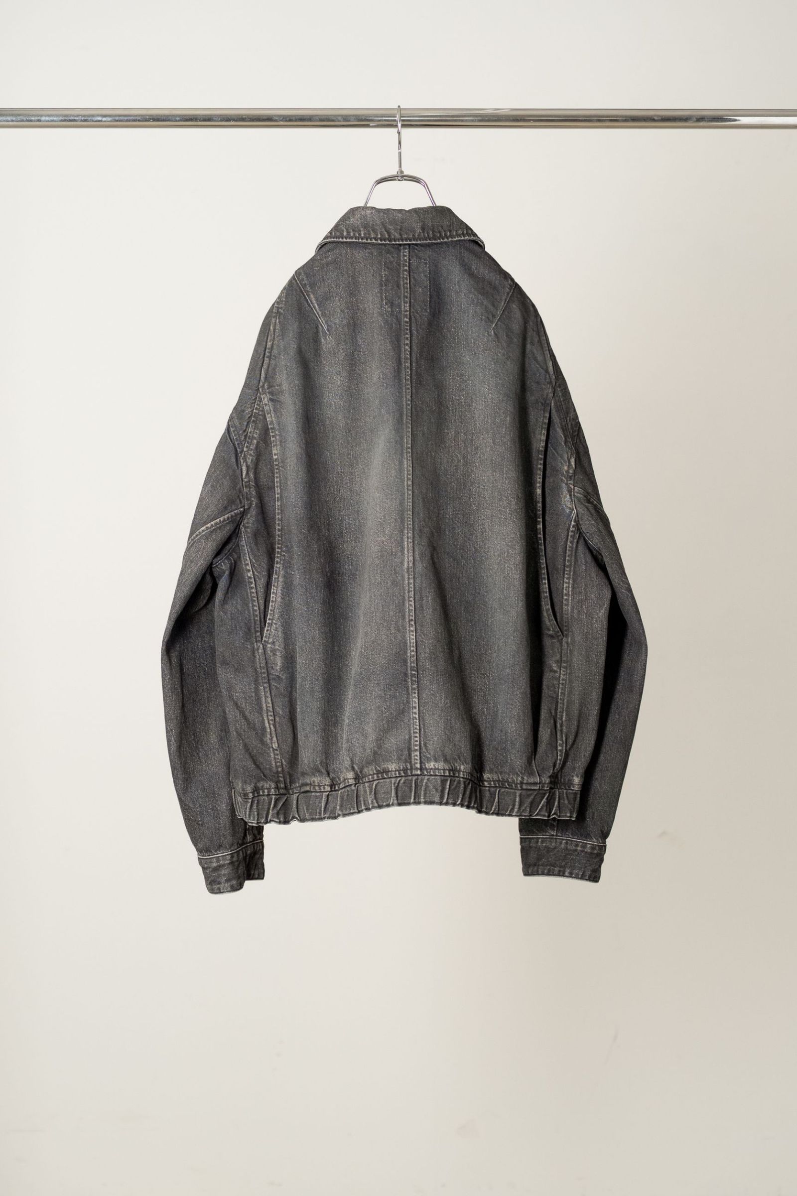 [ラスト1点] AGING DENIM TUCK JACKET | BLACK | デニムジャケット