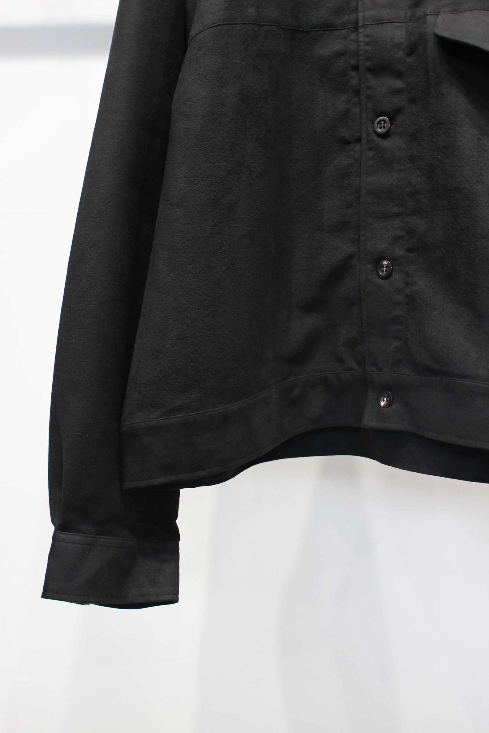 VEGAN SUEDE WORK SHIRT BLOUSON | BLACK | ライトアウター
