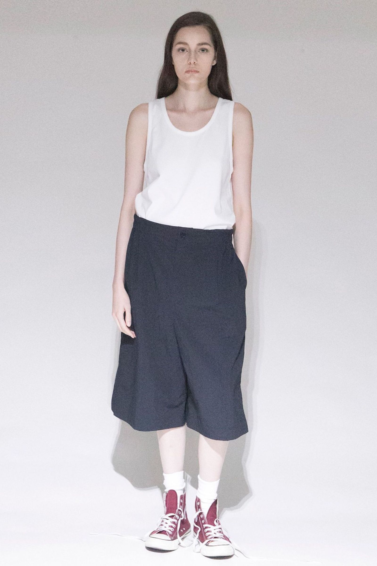 Nylon Ripstop Taffeta Wide Short Pants/NAVY