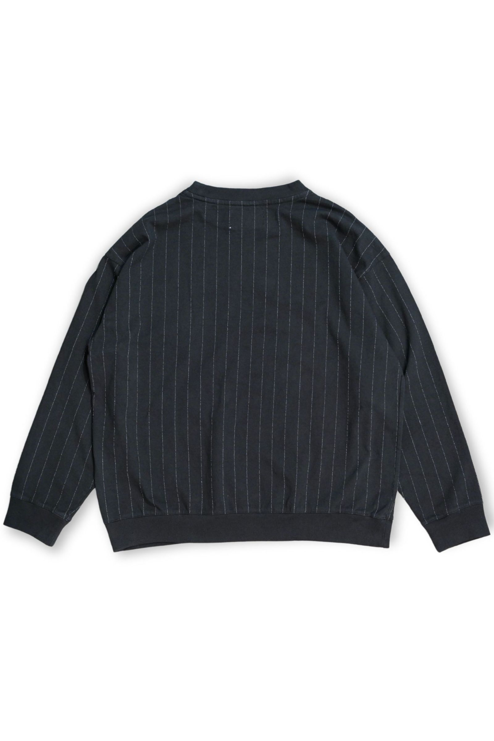 QUILTING STITCH OPEN END JERSEY Rib Gusset L/S T-Shirt | BLACK | カットソー