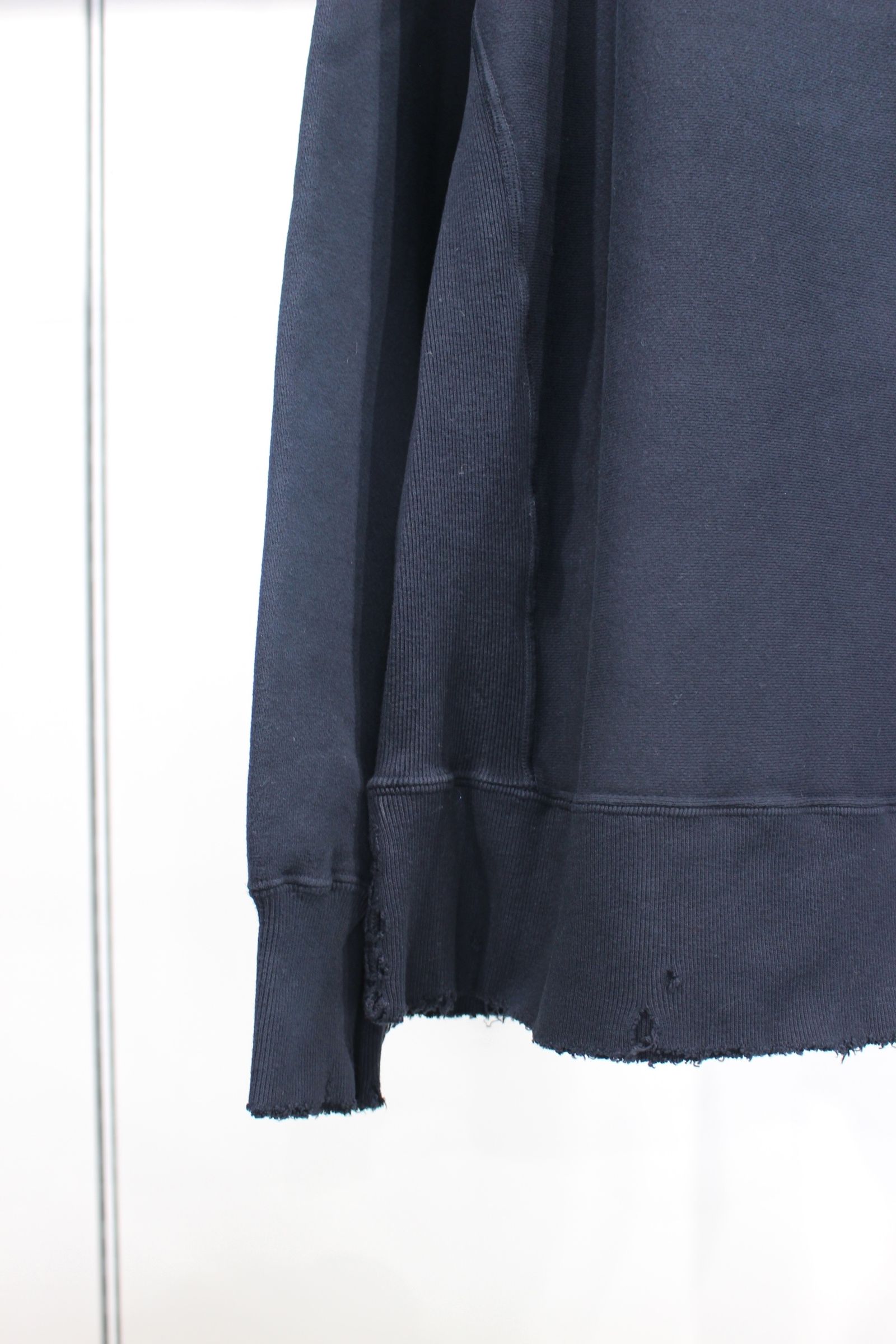 ANCELLM - 【再発売】【別注】DYED DAMEGE SWEAT SHIRT | NAVY ANCELLM - 【再発売】【別注】DYED DAMEGE SWEAT SHIRT | NAVY