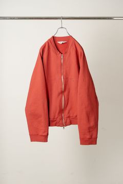 FLEECE-LINED SWEAT VERSITY SHIRT | RED | スウェット