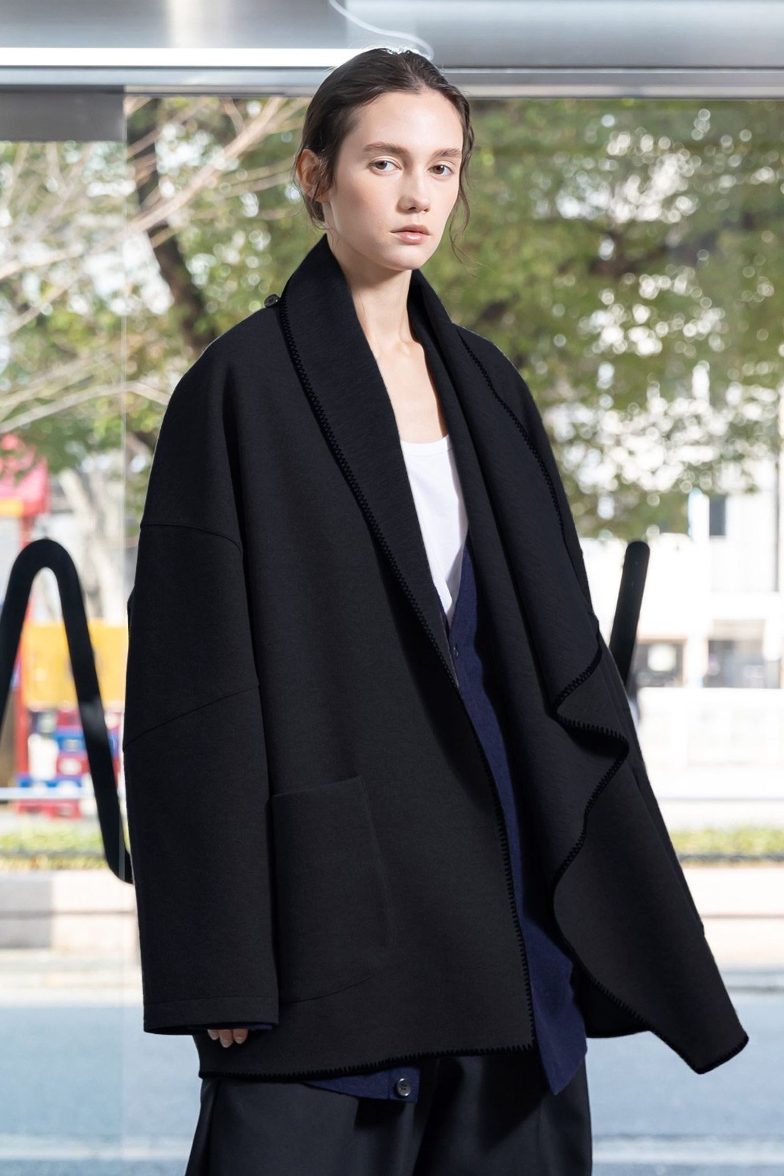 VOAAOV - WOOLLET Drape Jacket/BLACK/ジャケット | NapsNote