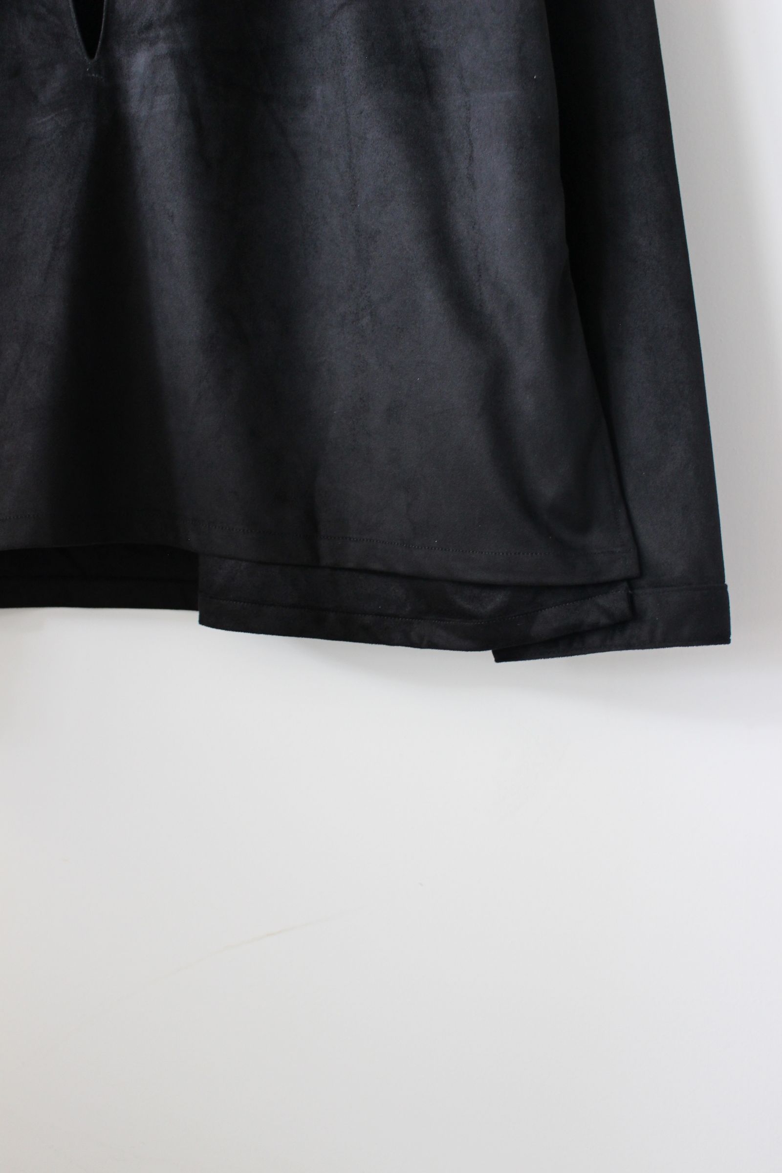 ANCELLM - VEGAN LEATHER SKIPPER SHIRT/BLACK | NapsNote