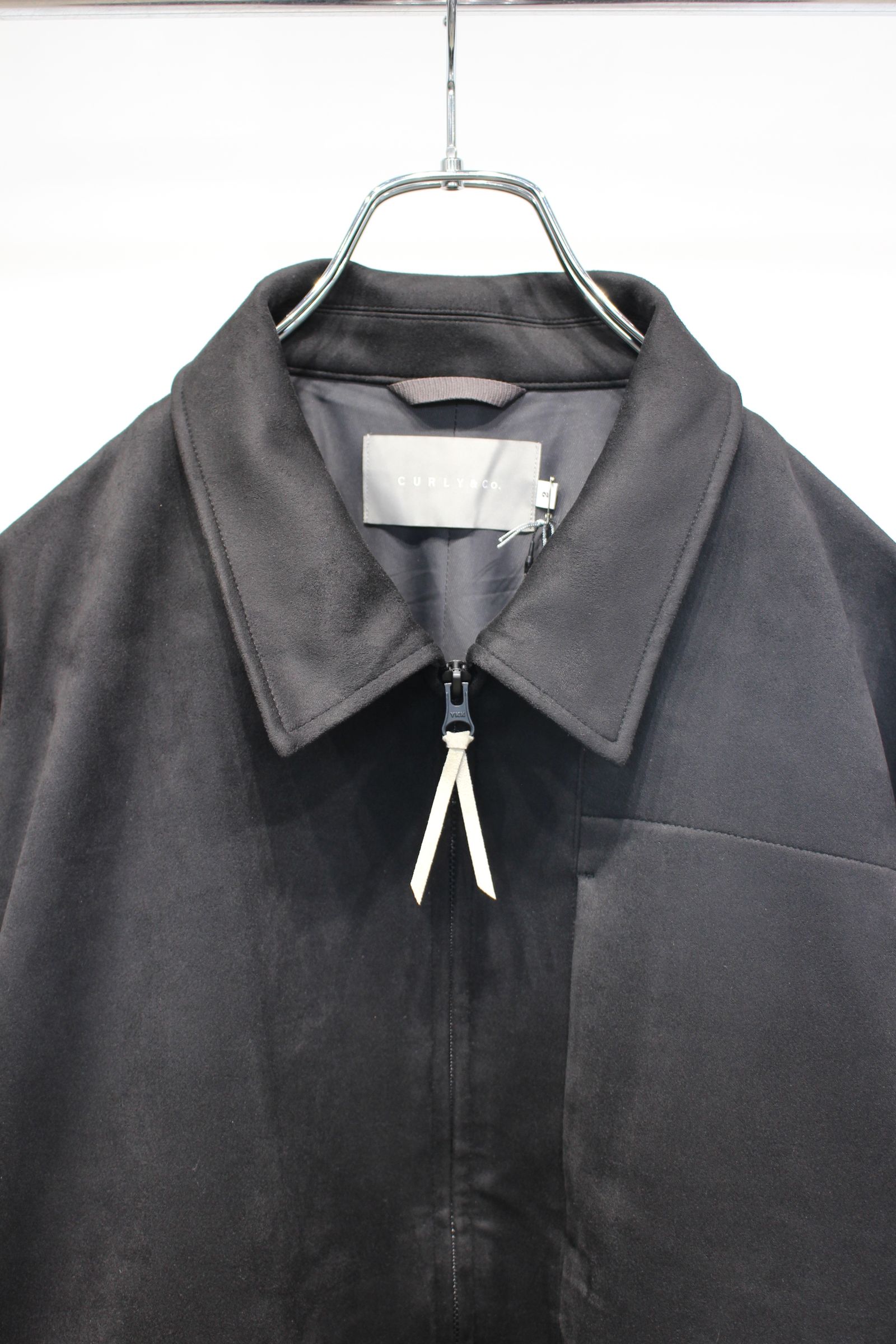 KNIT SUEDE ZIP-UP BLOUSON | BLACK | ジップアップブルゾン