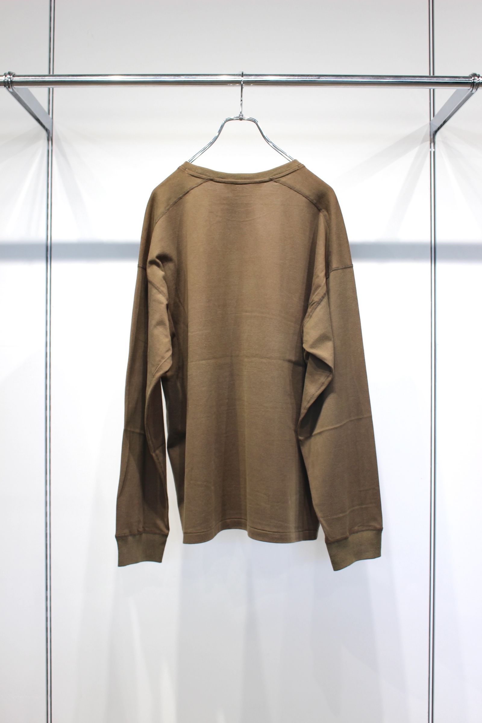 トップス ANCELLM UNEVENNESS LS T-SHIRT size1 ANCELLM - UNEVENNESS LS T-SHIRT | BROWN | カットソー | NapsNote