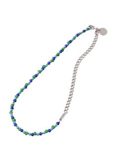 SWITCHING BEADS NECKLACE | BLUE NAVY | ネックレス