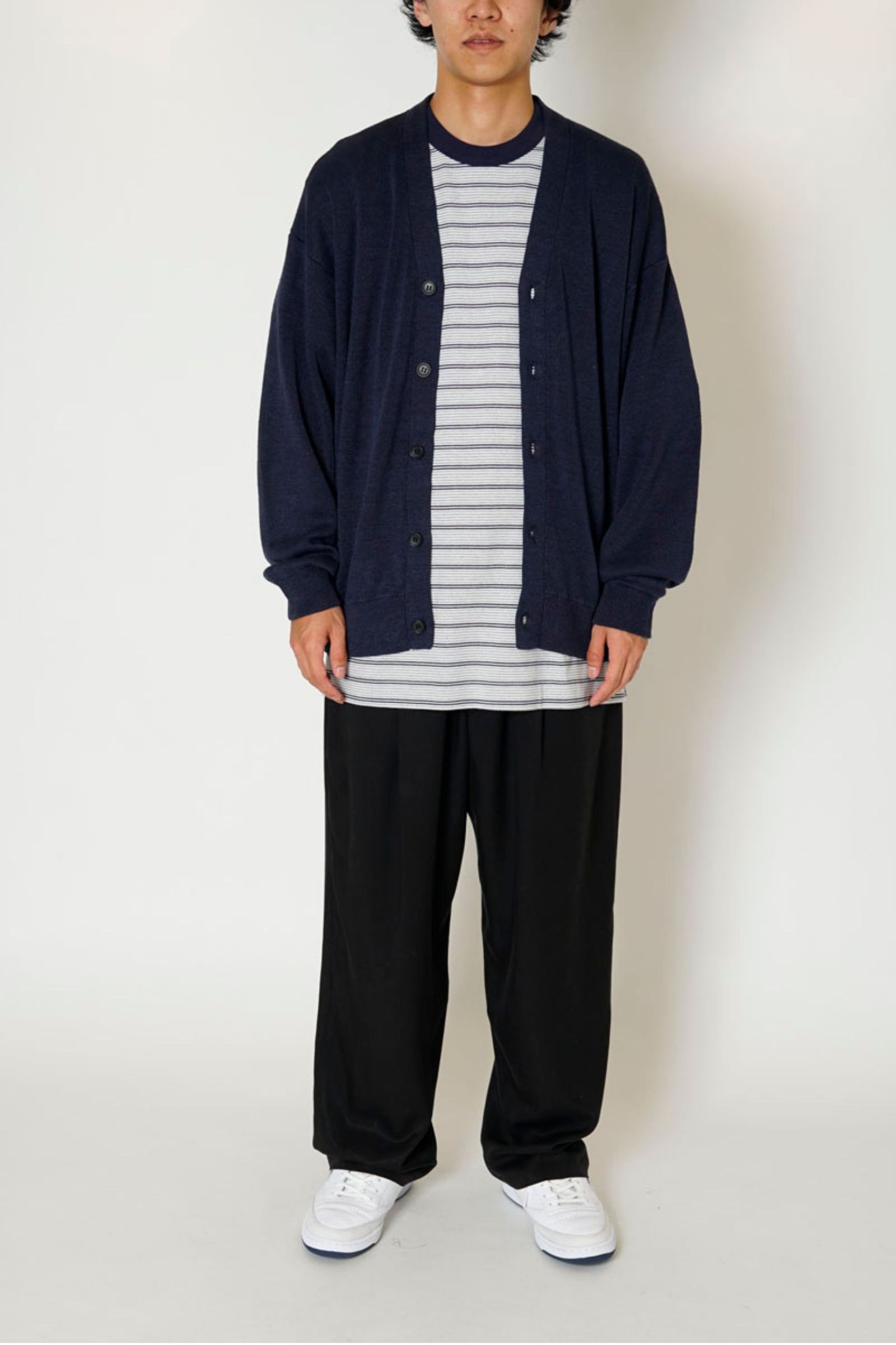 UNIVERSAL PRODUCTS - [ラスト1点] HEMP KINT CARDIGAN/NAVY | NapsNote