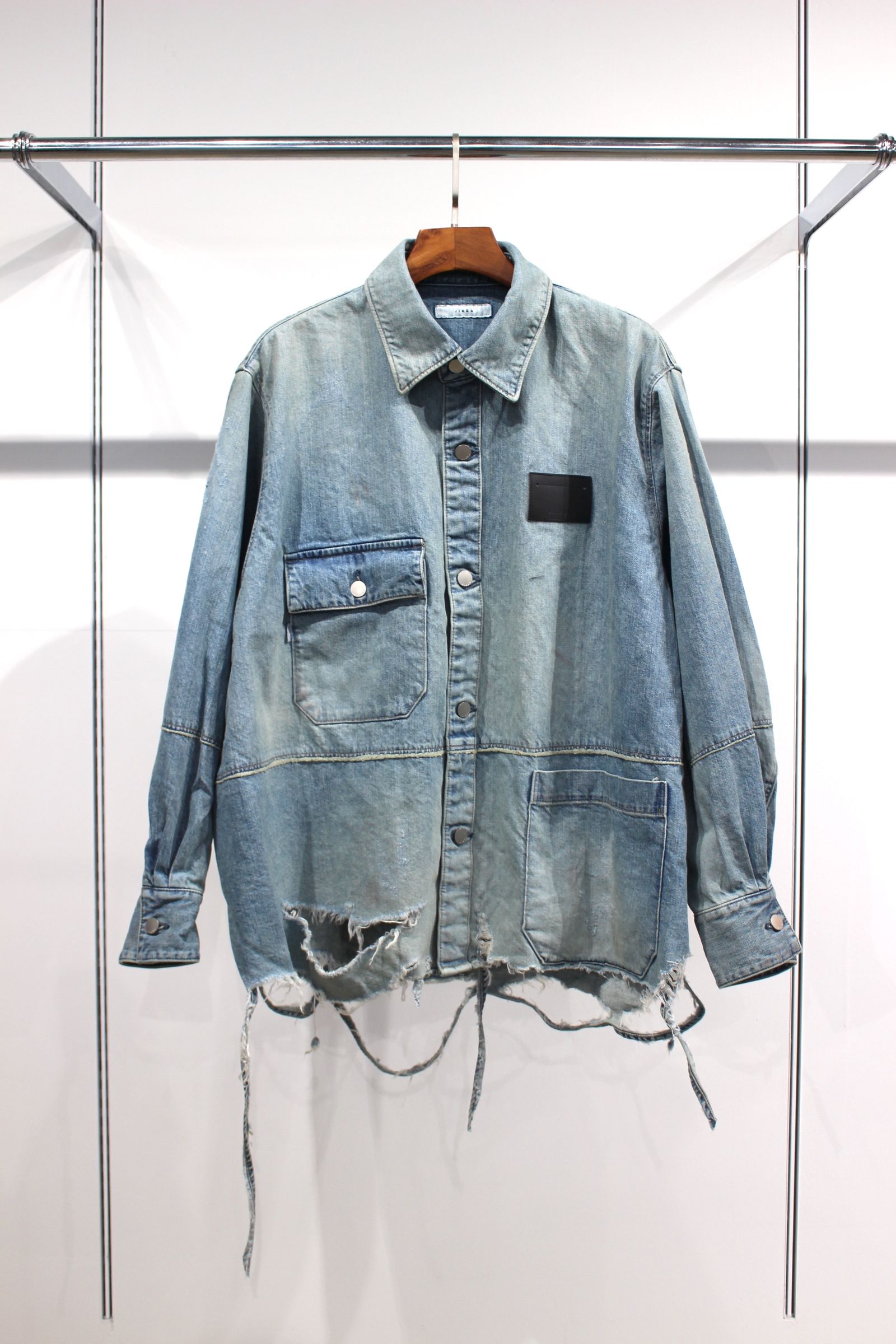 JieDa - DAMAGE OVER DENIM SHIRT/INDIGO | NapsNote