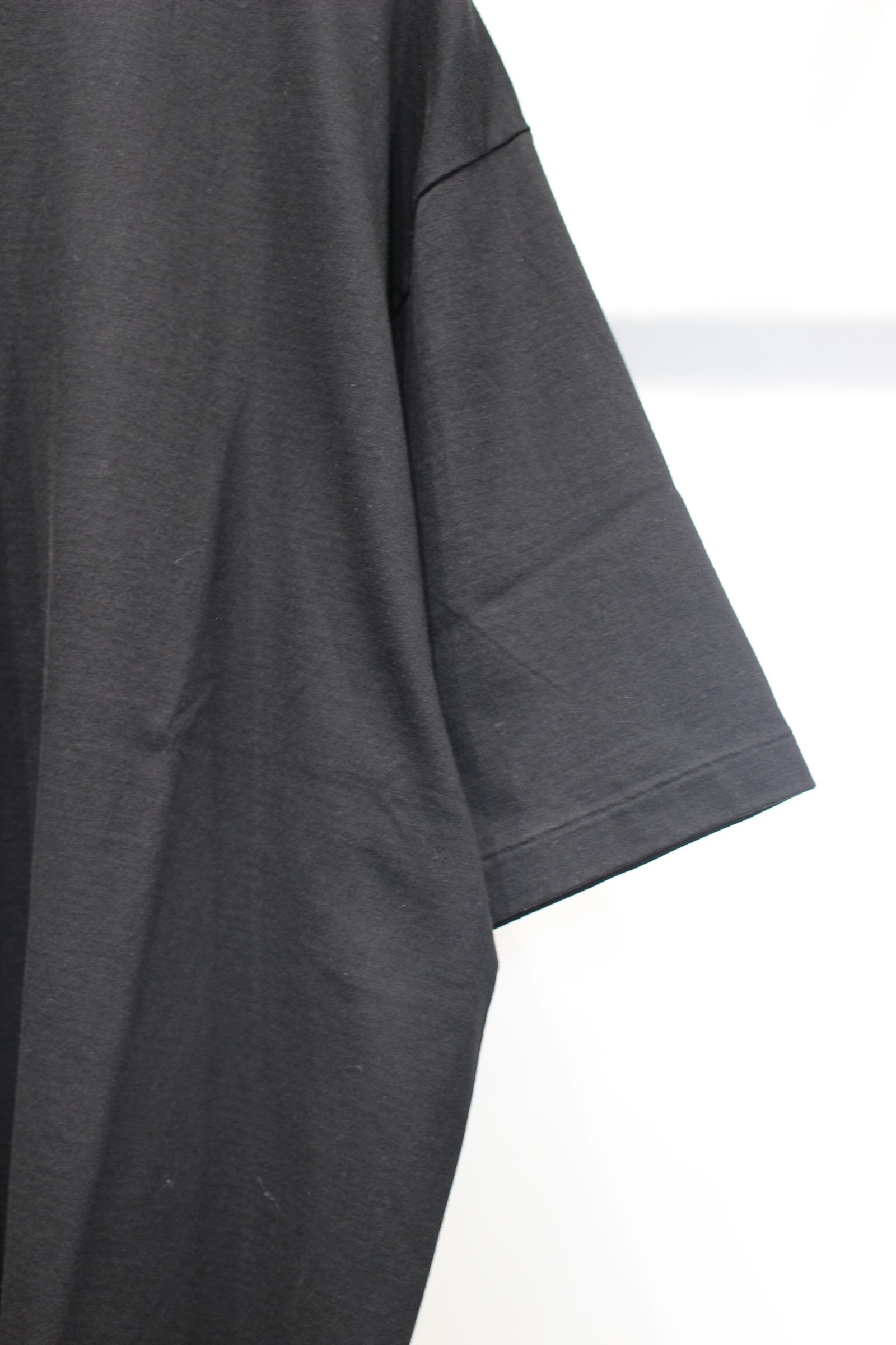 SEA ISLAND TOMPKINS LOOP JERSEY HYPER BIG BINDER NECK TUBE TEE | BLACK | カットソー