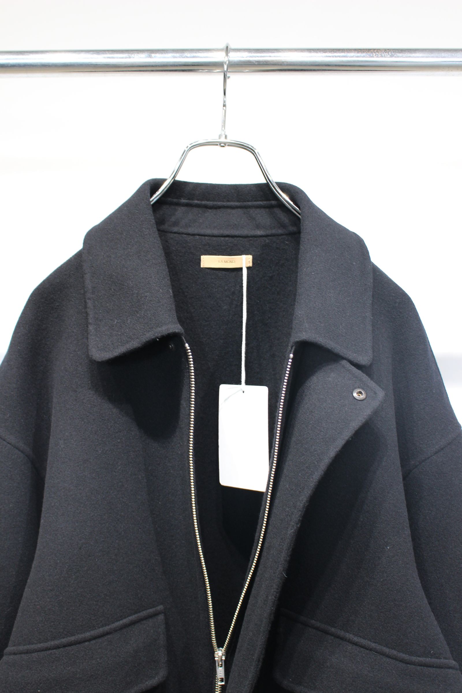 DOUBLE WEAVE WOOL BLOUSON | BLACK | ウールブルゾン