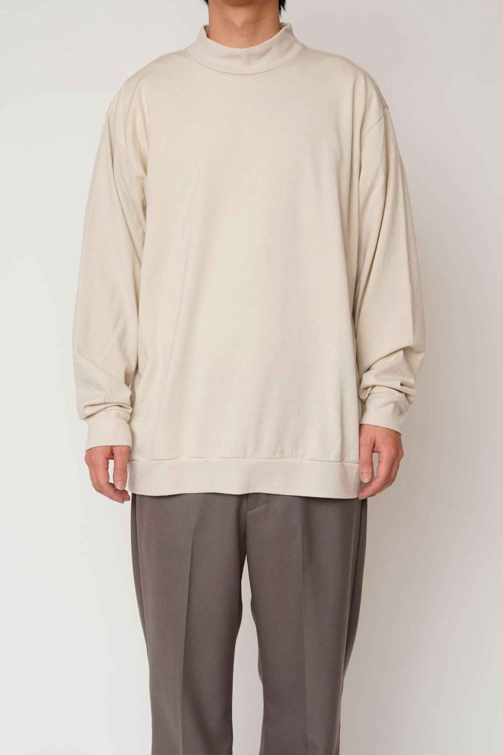 WOOL MOCK NECK SWEAT SHIRT | IVORY | カットソー