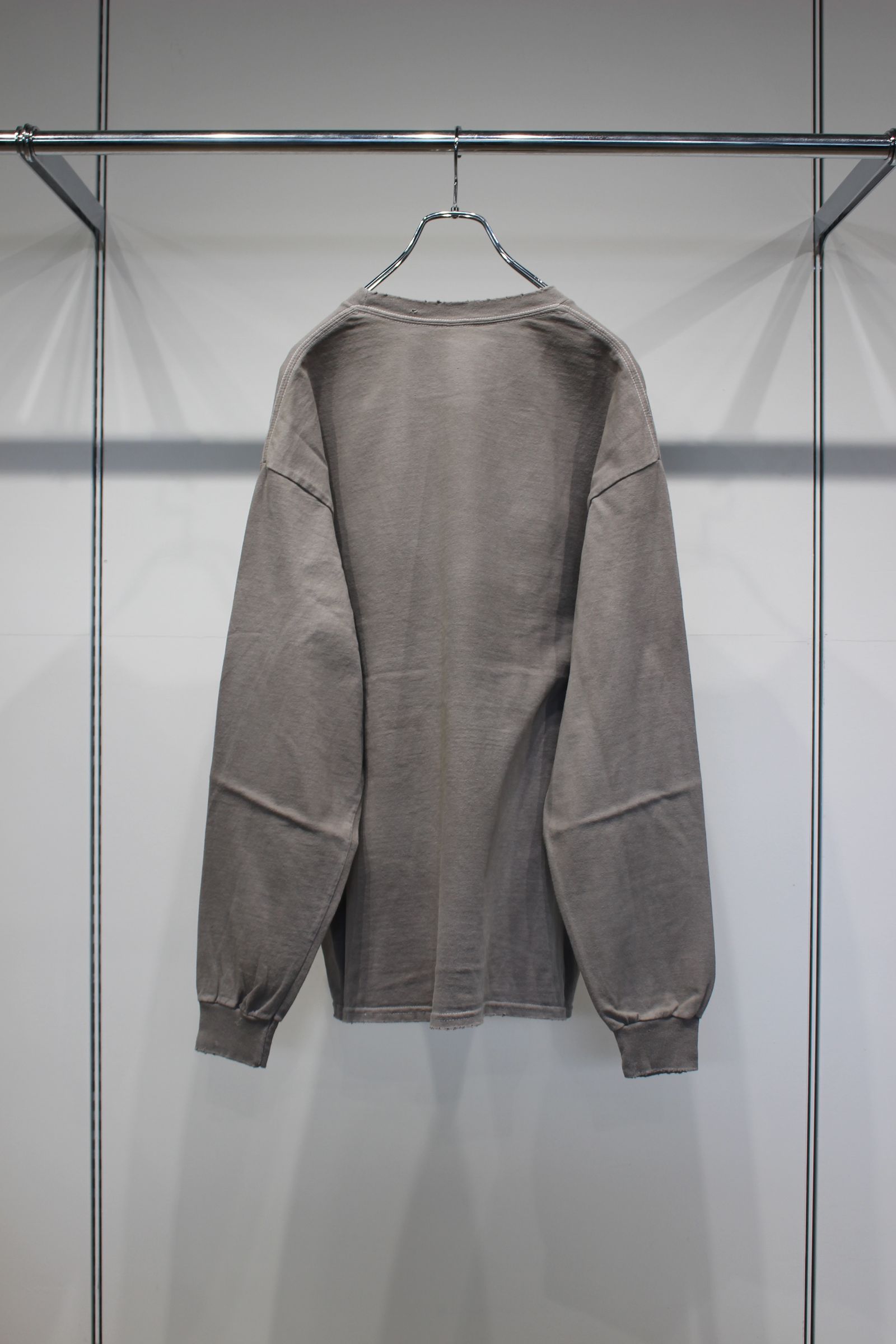 EMBROIDERY DYED LS | GRAY | カットソー