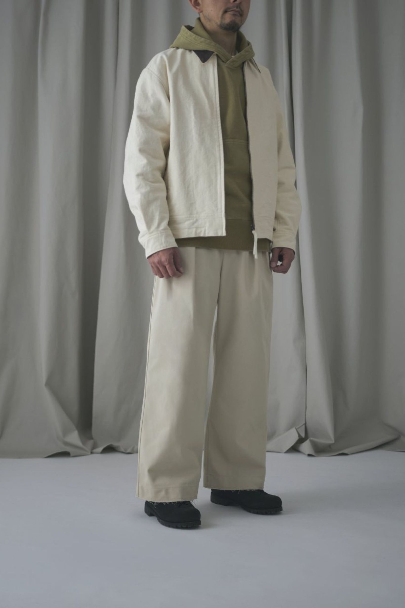 JENS SHORT BLOUSON "moleskin" | ECRU | ブルゾン