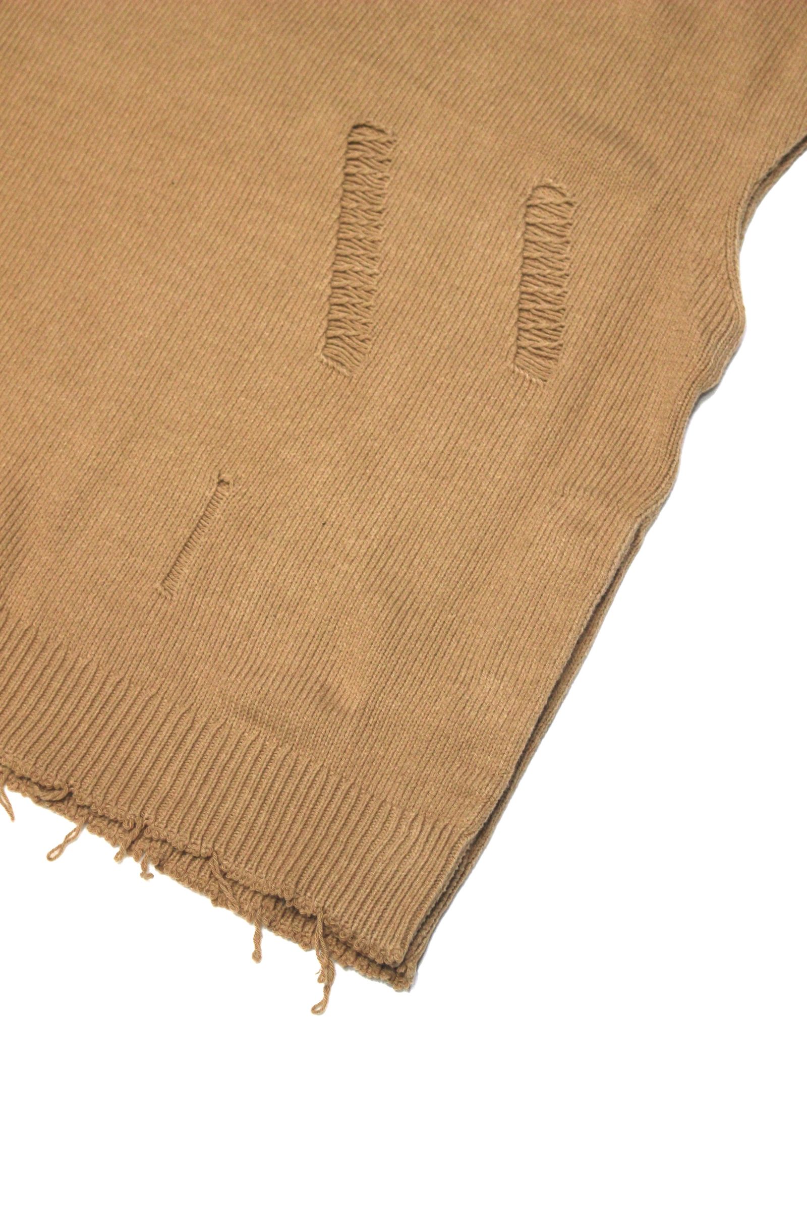 DAMAGE V NECK KNIT VEST/ニットベスト