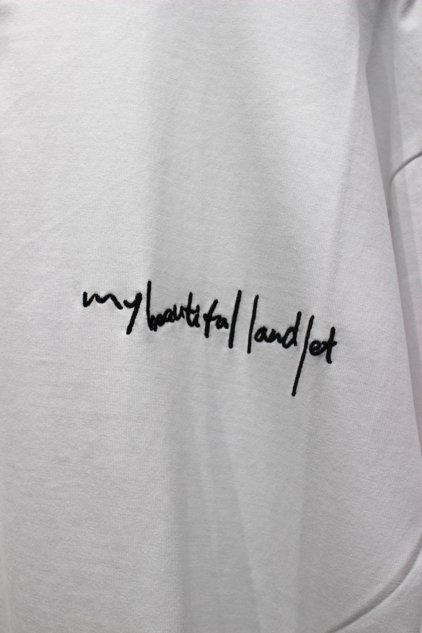 [ラスト1点] MERCERIZATION JERSEY EMBROIDERY T-SHIRT | WHITE | Logo | カットソー
