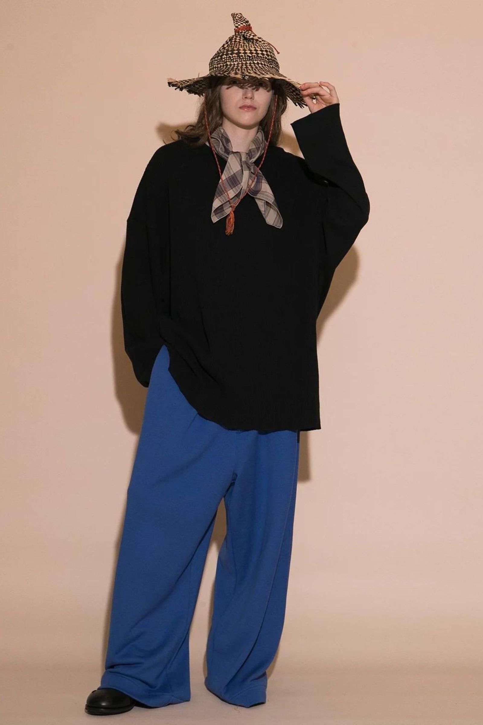 WAFFLE LONG SLEEVE PULLOVER | BLACK | カットソー