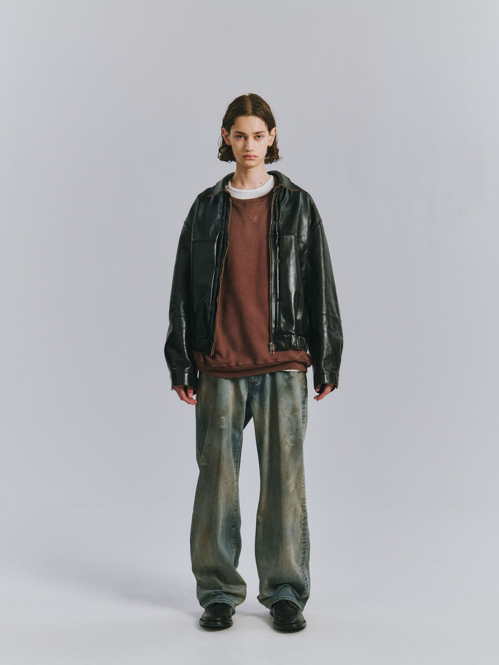 FLEECE-LINED SWEAT SHIRT | MARRON | スウェット