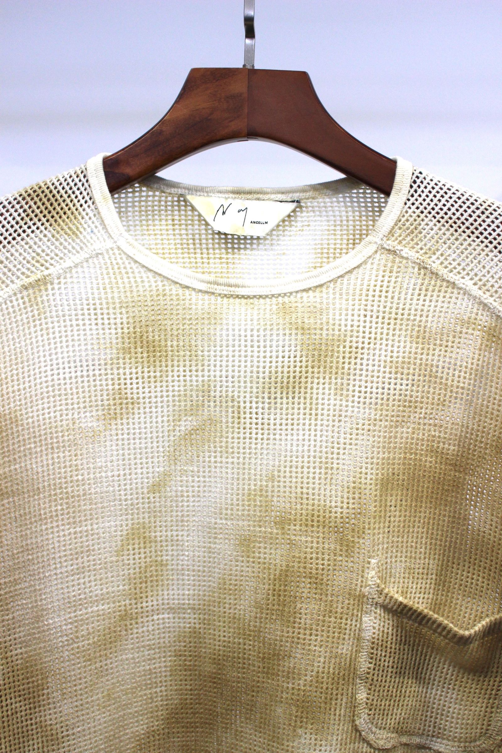 ANCELLM - DYED MESH LS T-SHIRT/BEIGE | NapsNote