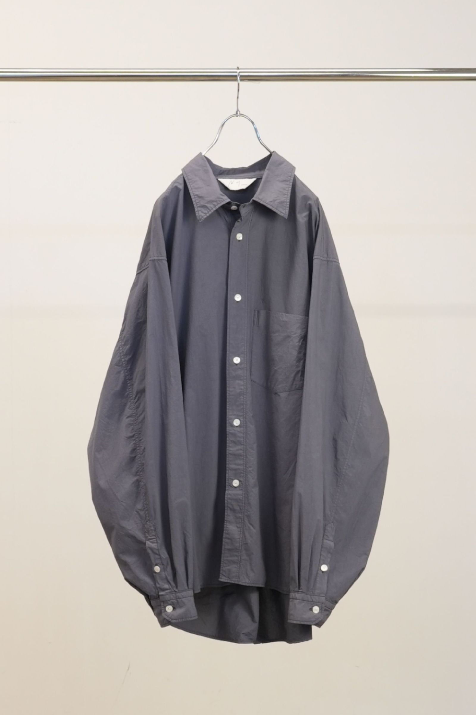 [ラスト1点] SHRINK OVER SHIRT | NAVY | シャツ