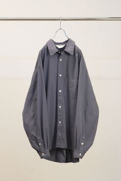 [ラスト1点] SHRINK OVER SHIRT | NAVY | シャツ