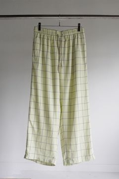 RAYON CHECK SLACKS/MINT
