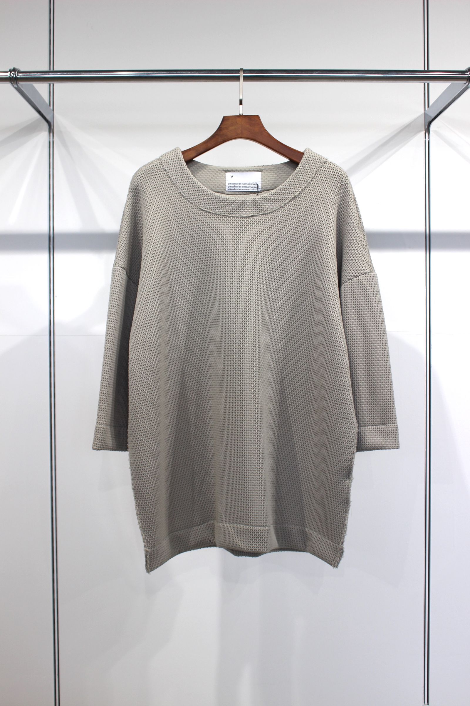 Honey Comb Quarter Gauge Big T-Shirt/GRAY