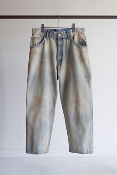AGING SELVEDGE TAPERED 5P DENIM PANTS/INDIGO