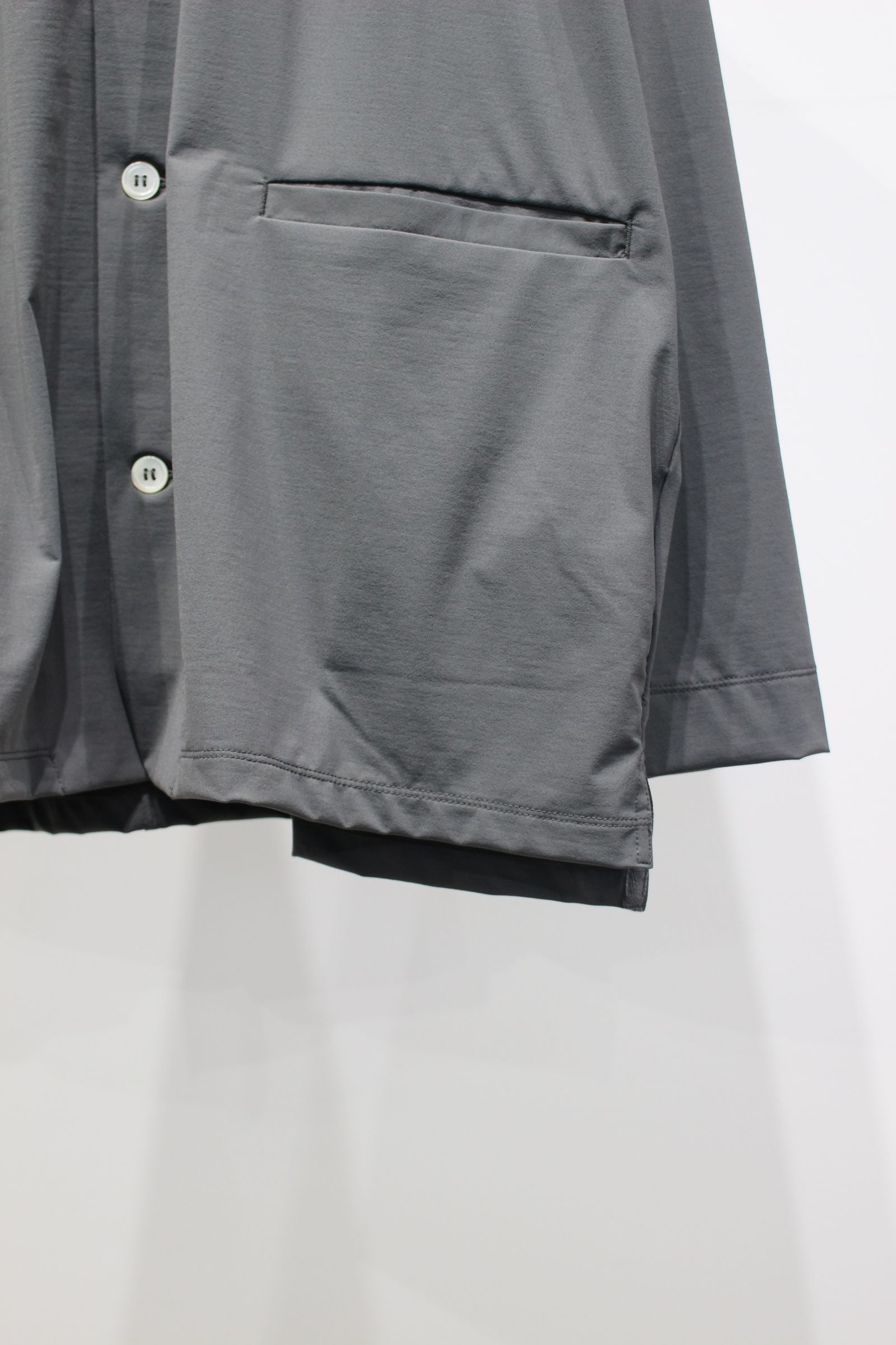 DRY COOL TRICOT SHIRT JACKET | MOSS GRAY | シャツジャケット