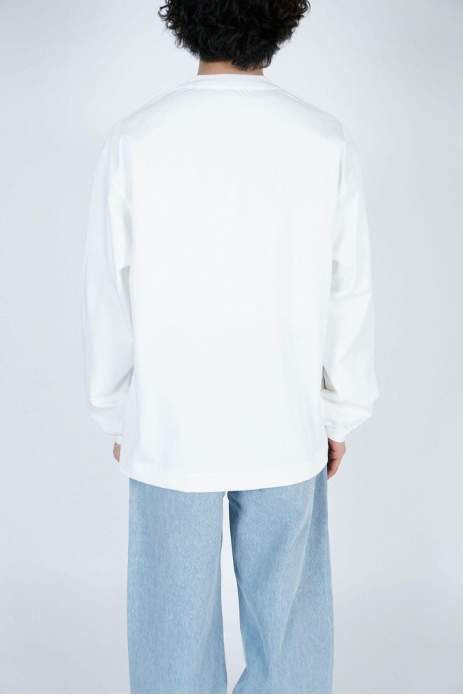 PIS NAME L/S T-SHIRT/WHITE