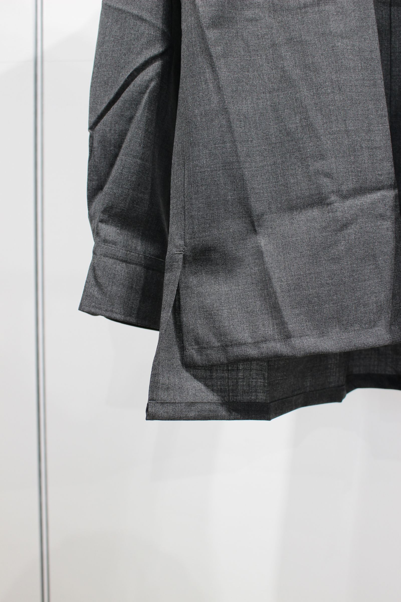 HYPER BIG RUSTIC TROPICAL OPEN COLLAR SHIRT/GRAY