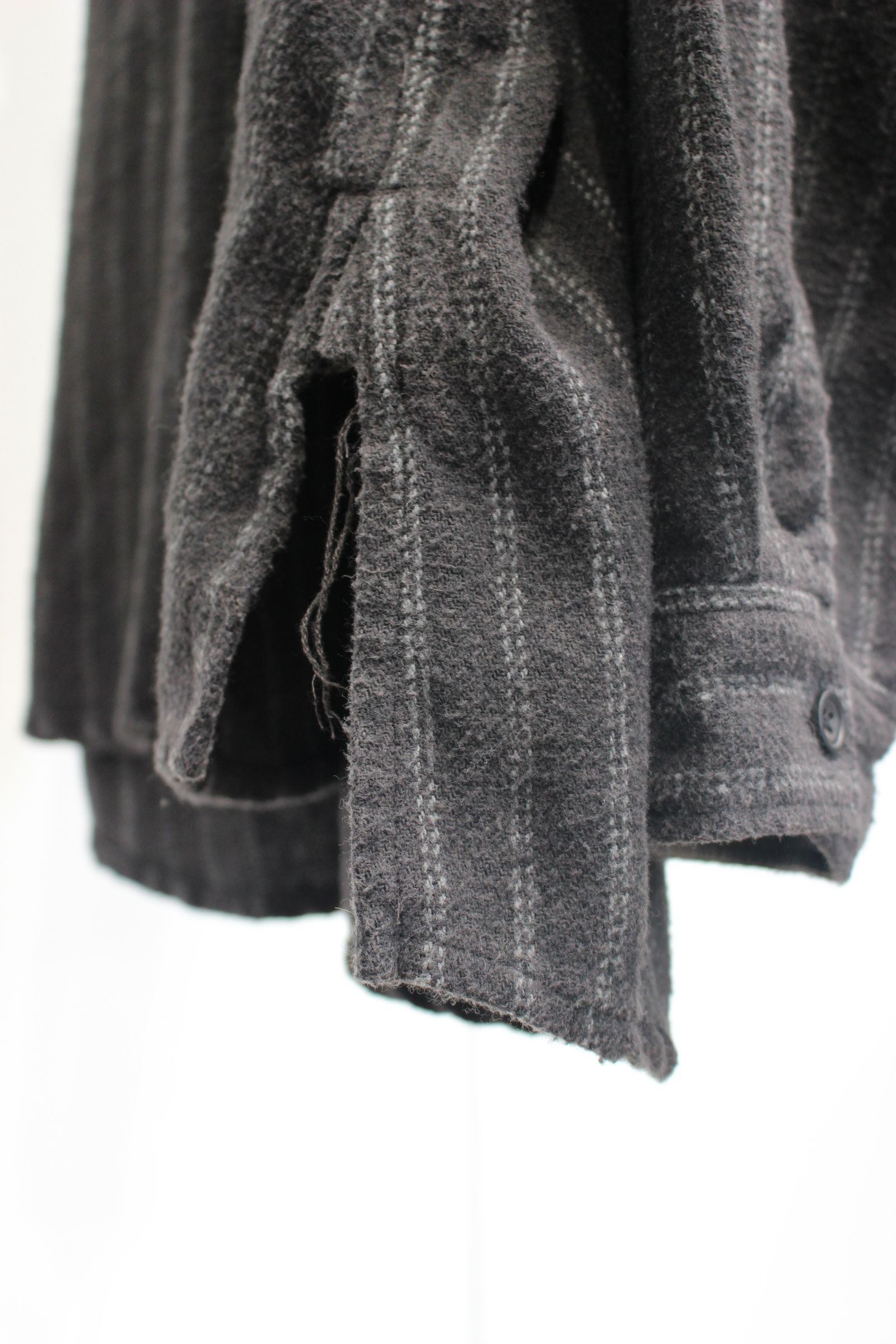 STRIPE BOXY WORK SHIRT | BLACK | シャツ