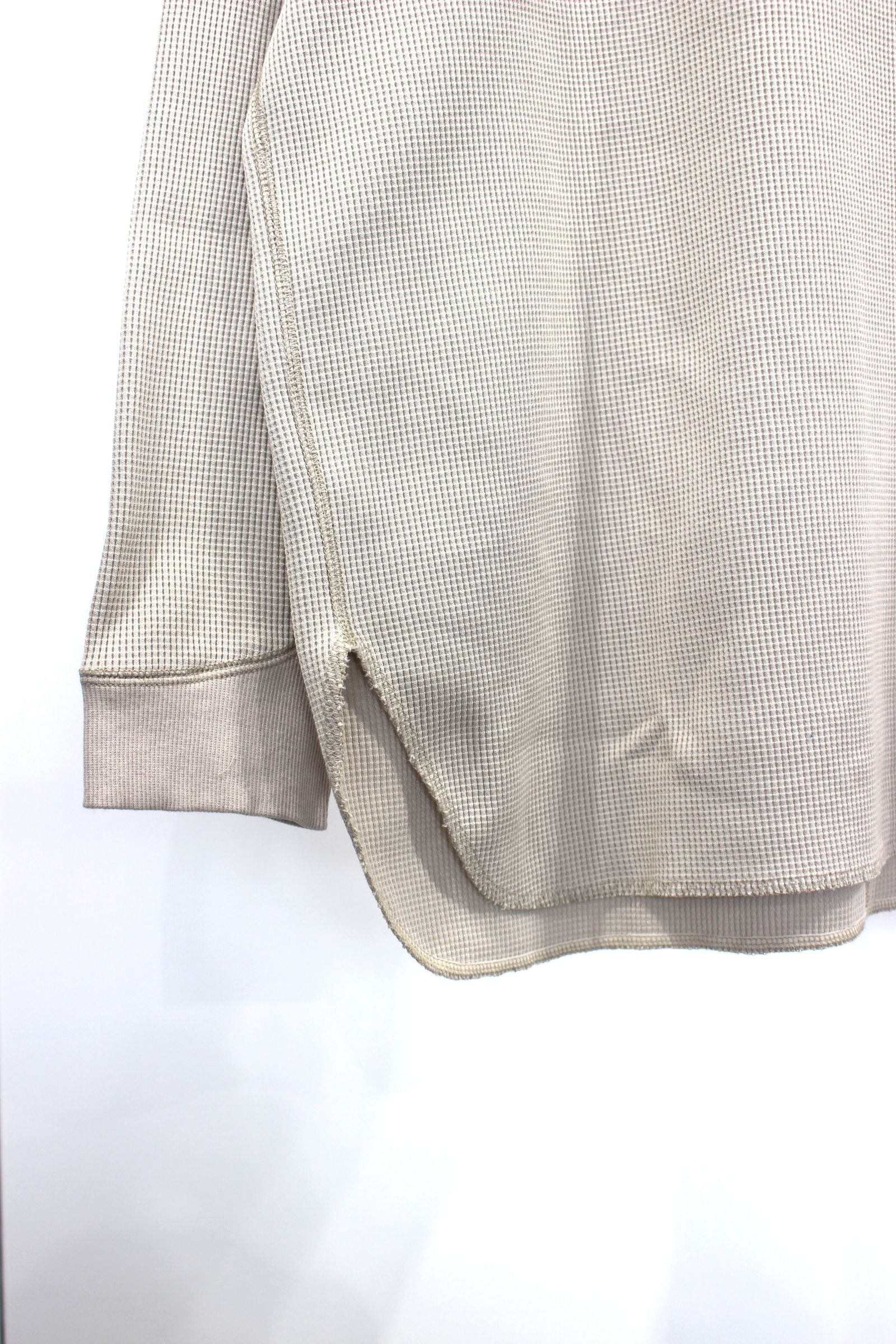 CREWNECK WAFFLE L/S TEE/SAND