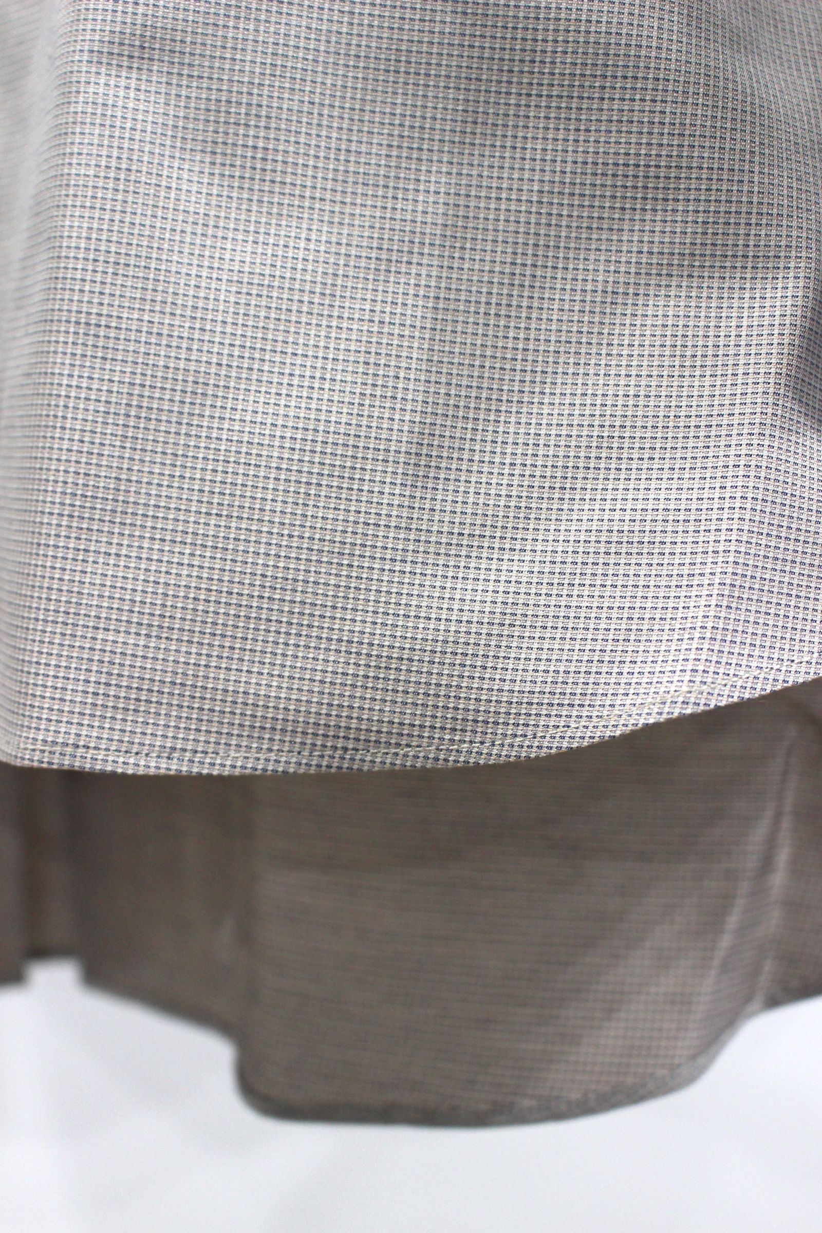 HYPER BIG COTTON SILK LATTICE STAND COLLAR SHIRT | BEIGE | シャツ