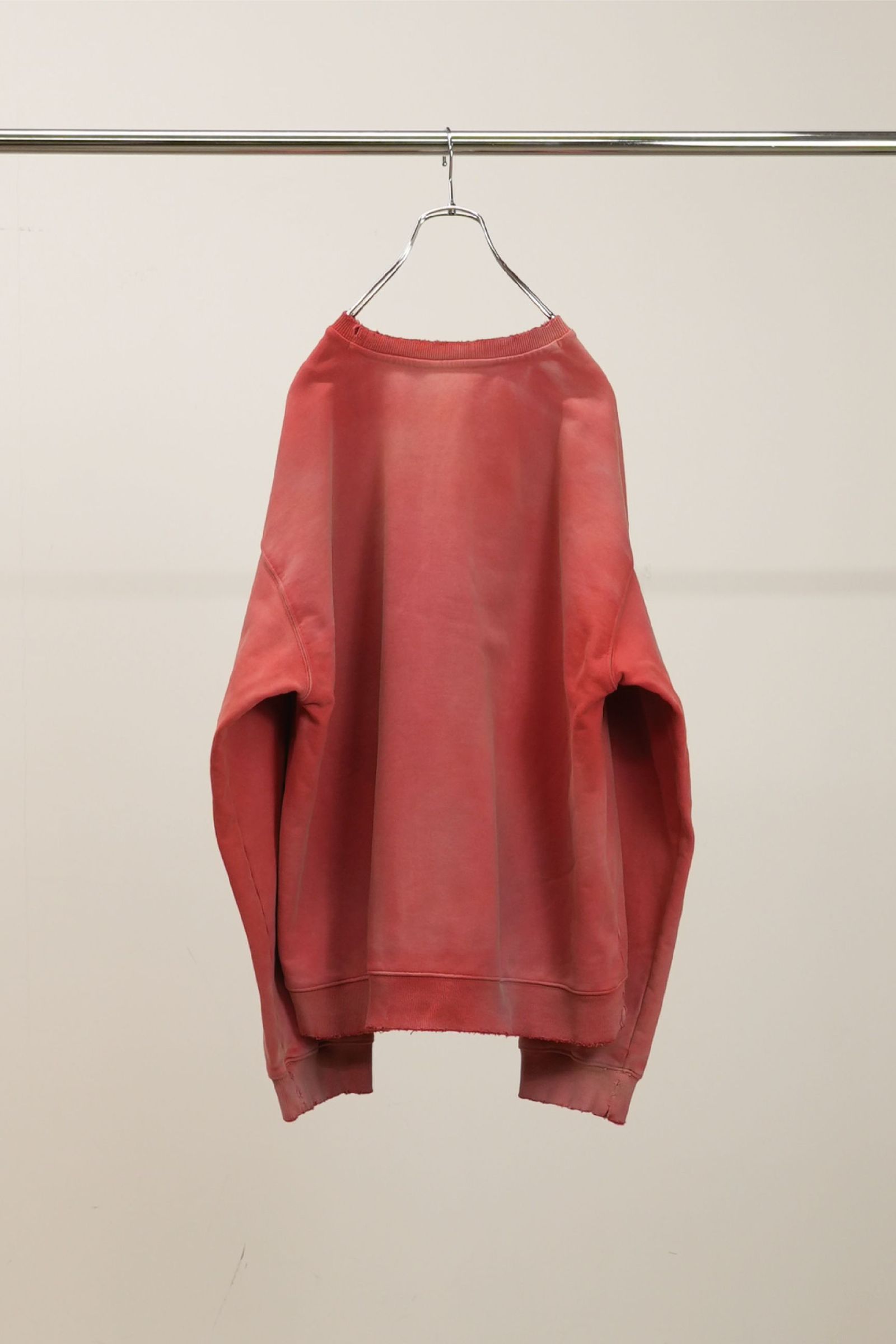 UNEVENNESS SWEAT SHIRT | RED | スウェット