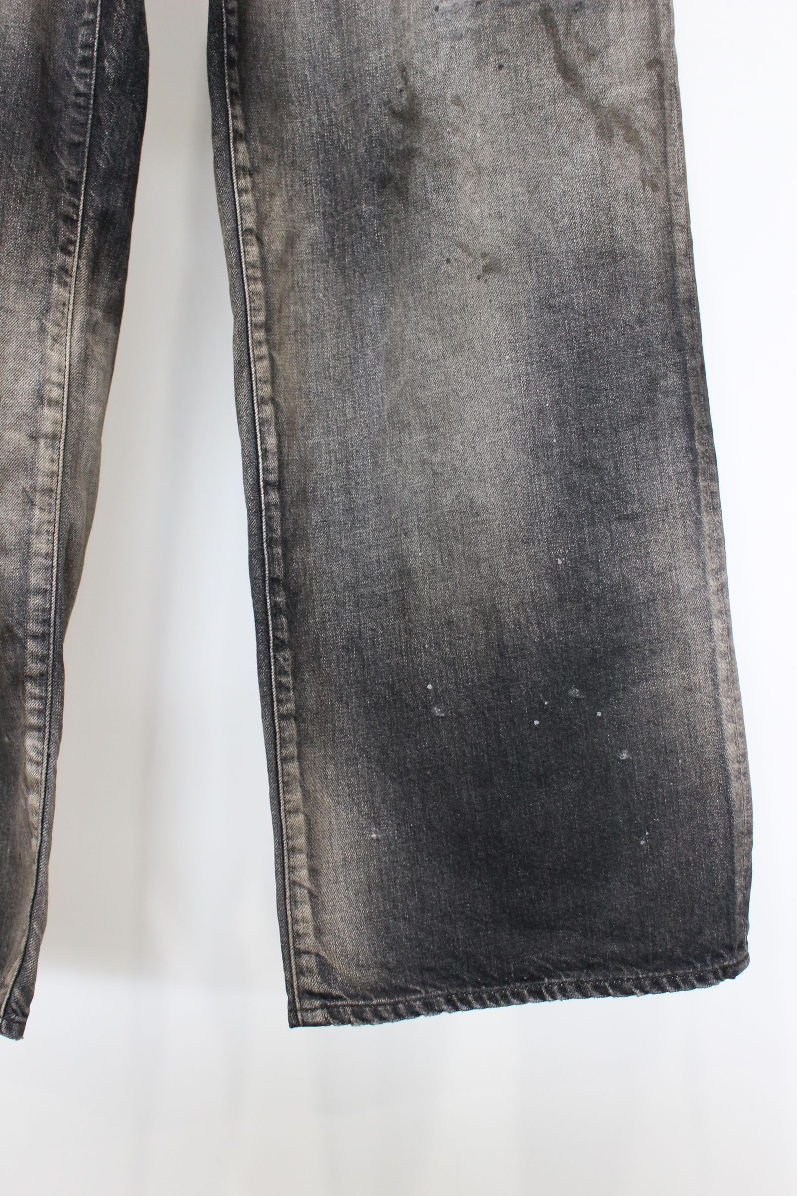 AGING MIDDLE STRAIGHT 5P DENIM PANTS | BLACK | デニムパンツ