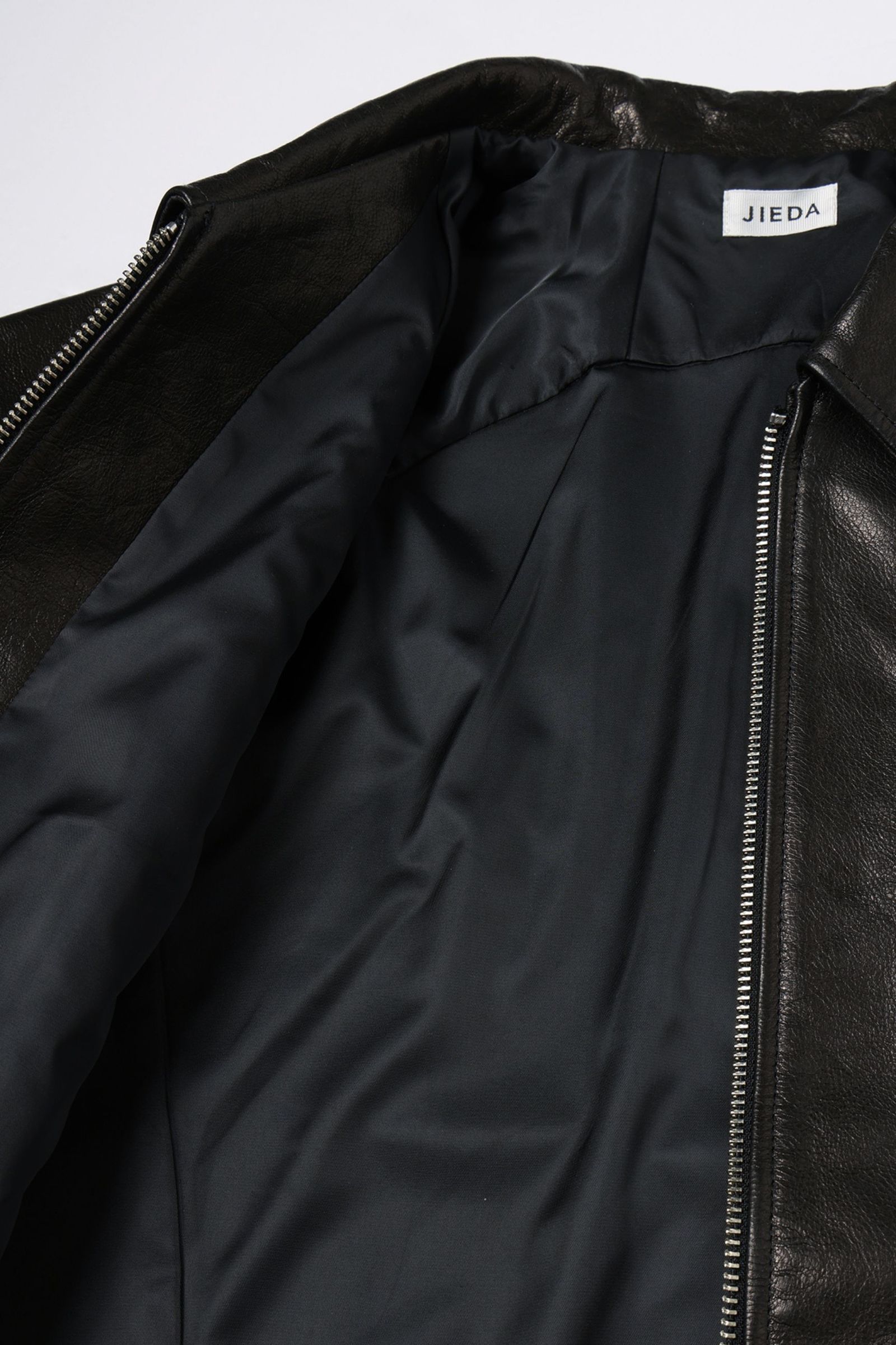 DRAPING LEATHER JACKET | BLACK | レザージャケット