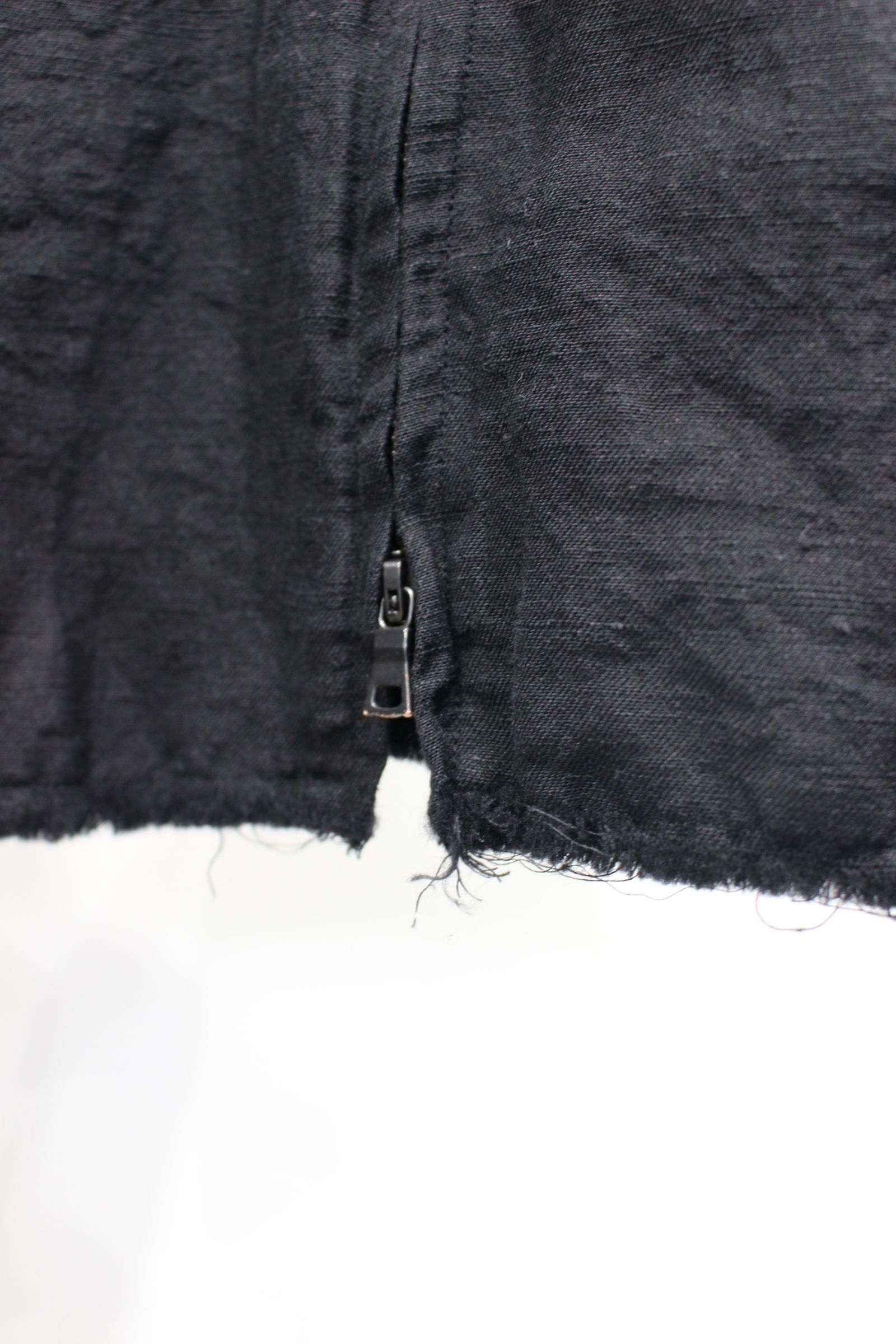 W/L SHORT ZIPUP SHIRT | BLACK | ジップアップシャツ