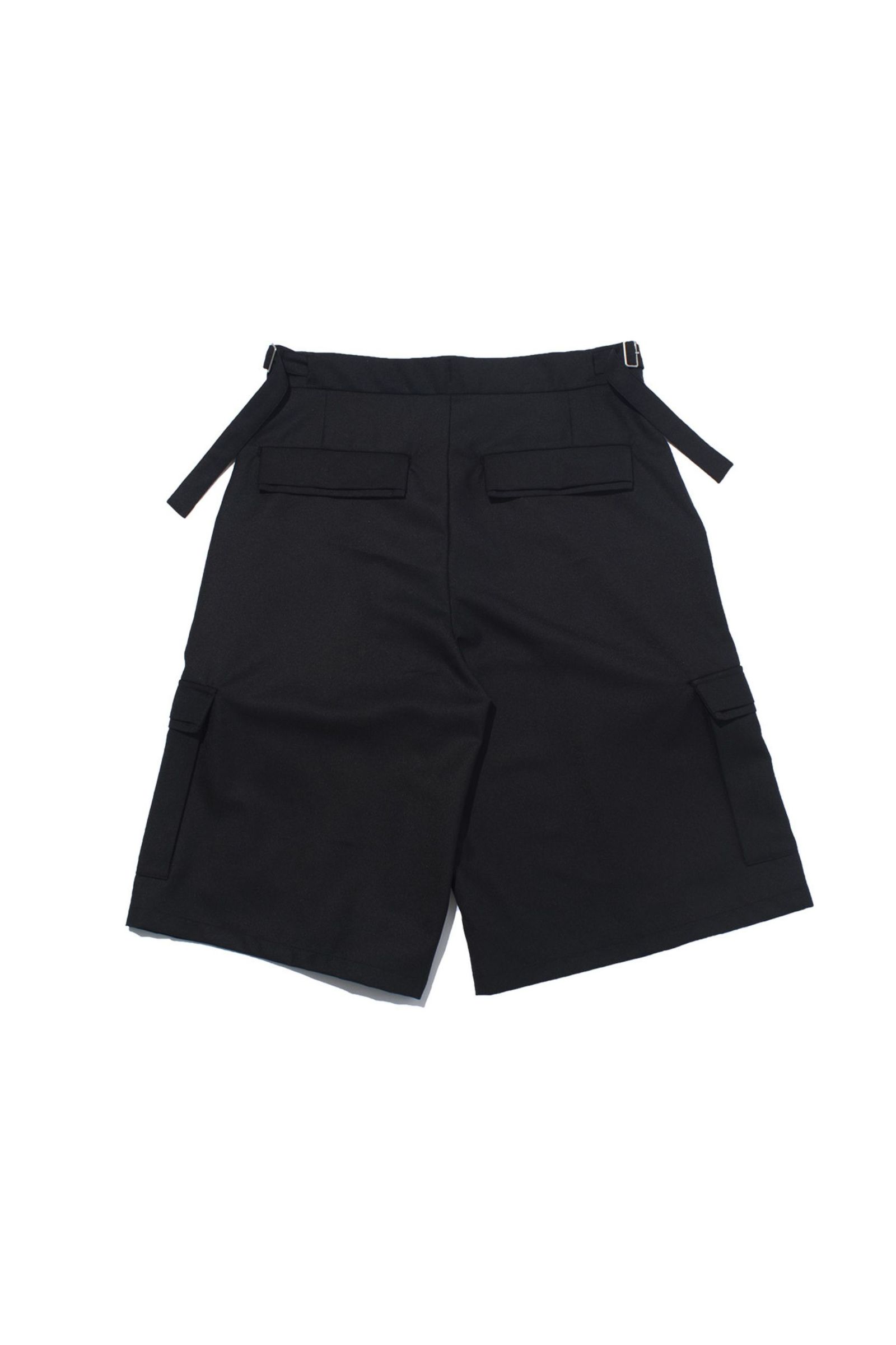 TWISTPOLYESTER WIDE SHORTS | Black | ワイドショーツ
