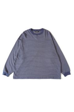 BORDER WIDE L/S T-SHIRT/NAVY