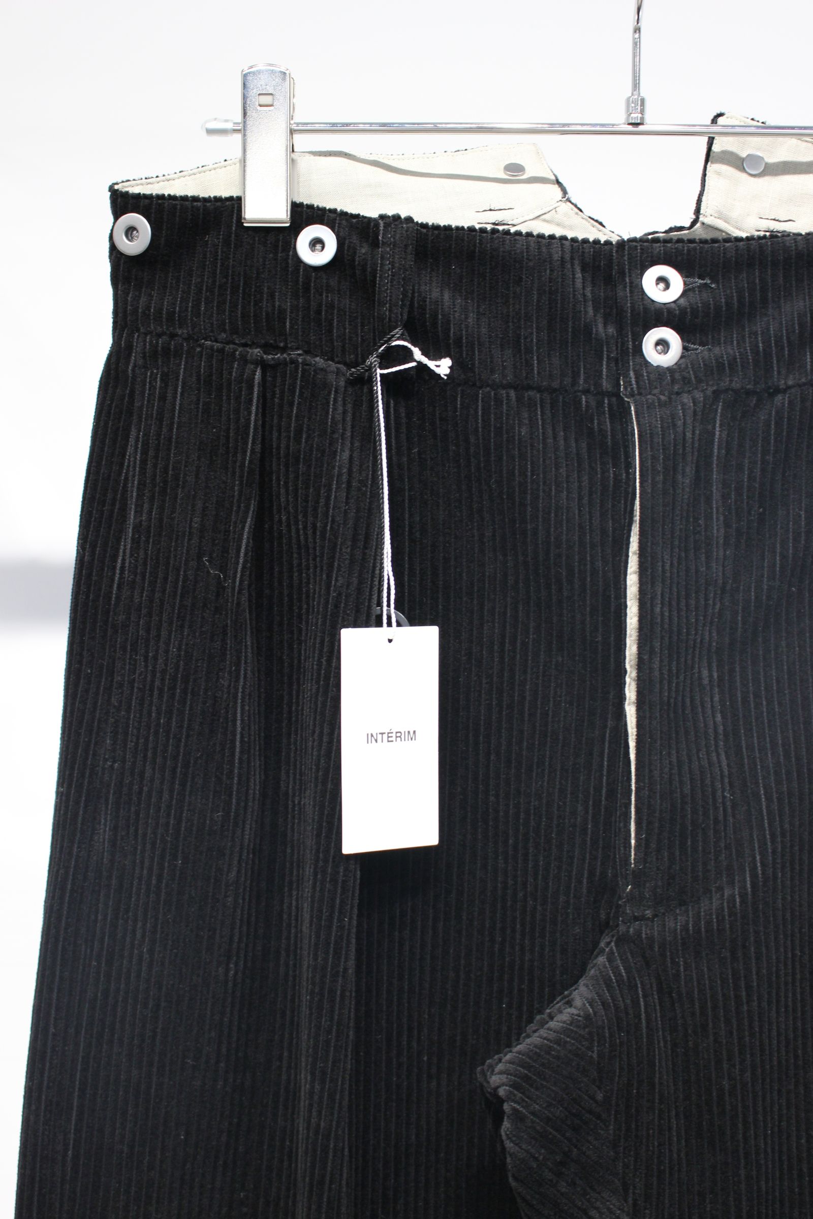 DEADSTOCK WIDE CORDUROY "BOURGERON" FRENCH WORK TROUSER | BLACK | コーデュロイスラックス
