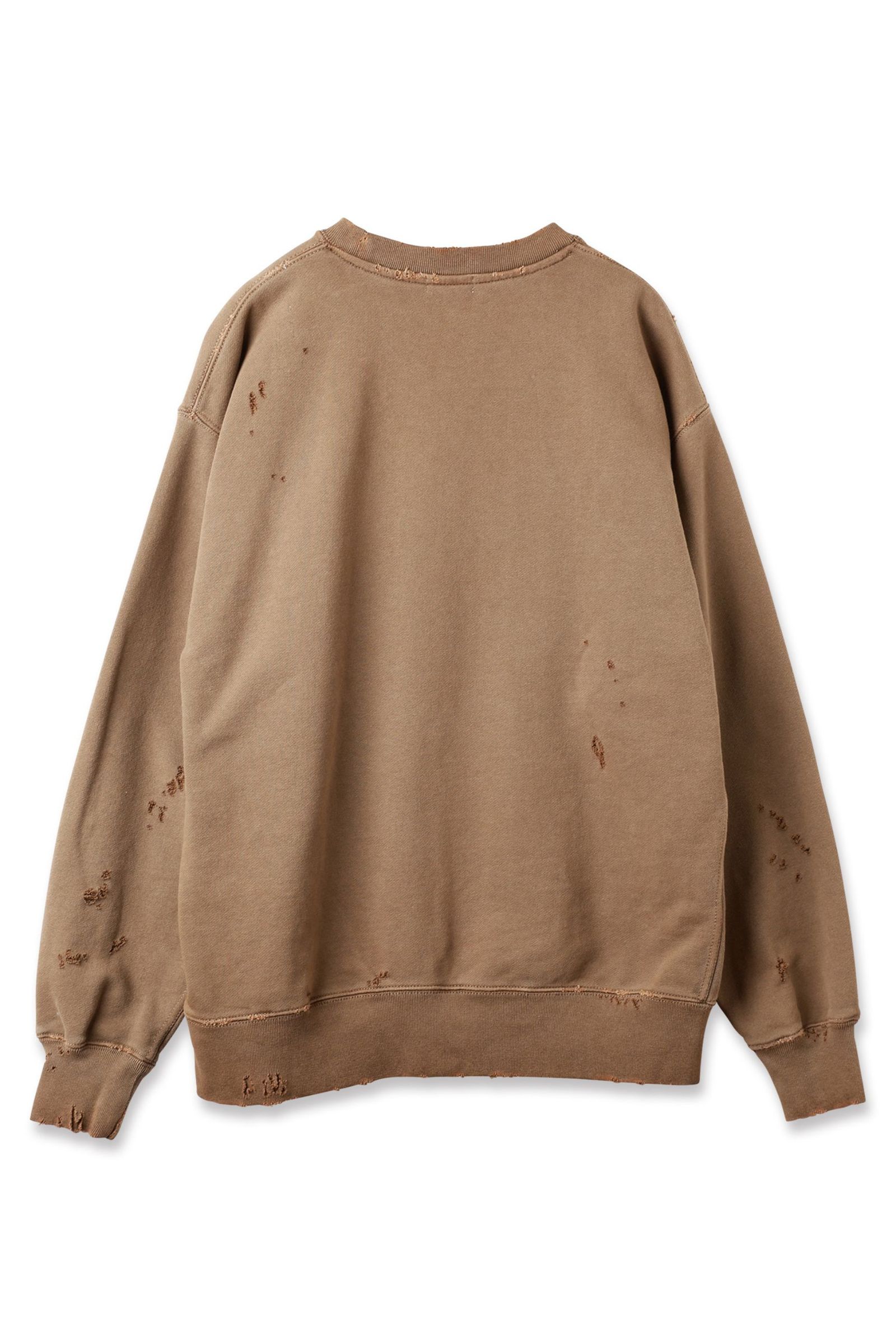 DAMAGE PIGMENT SWEAT CREW | BROWN | スウェット