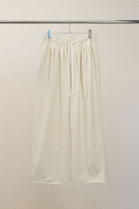 DRAPE WIDE EASY CUT SLACKS | WHITE | スラックス
