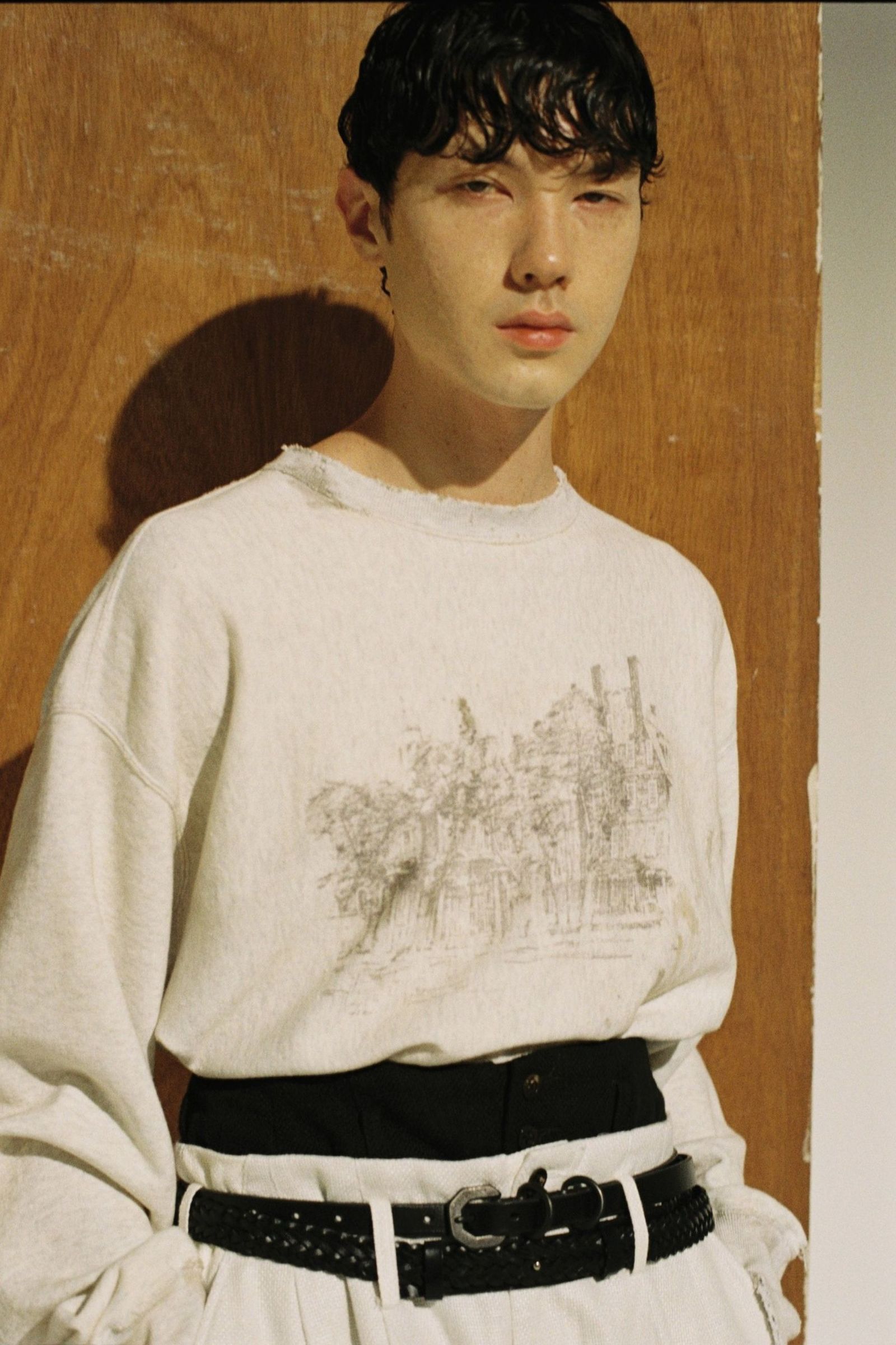 CREWNECK SWEAT SHIRT/H.IVORY