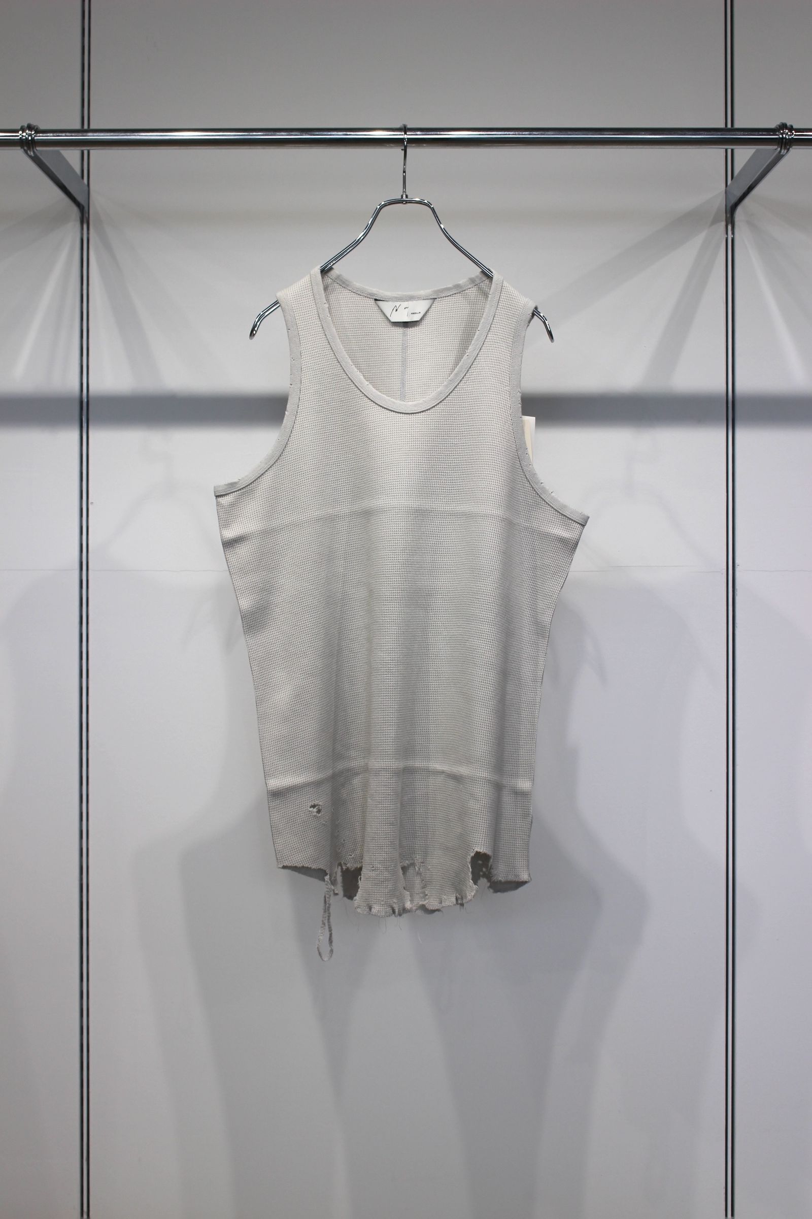 DAMAGE WAFFLE TANK | GREIGE | タンクトップ