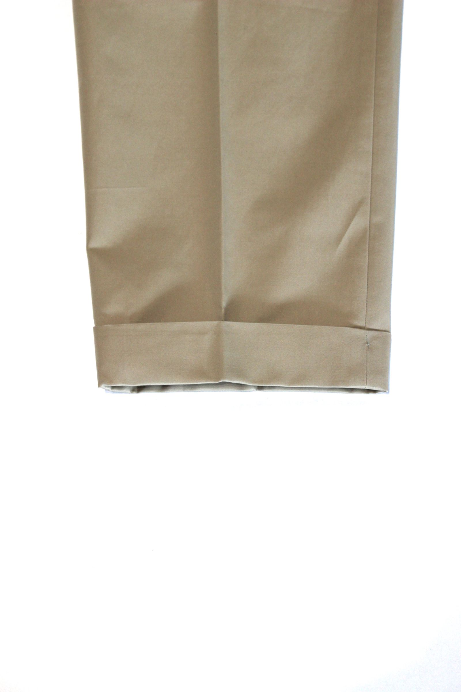 HIGH-COUNT VENTILE 1-TUCK SLACKS/テーパードスラックス
