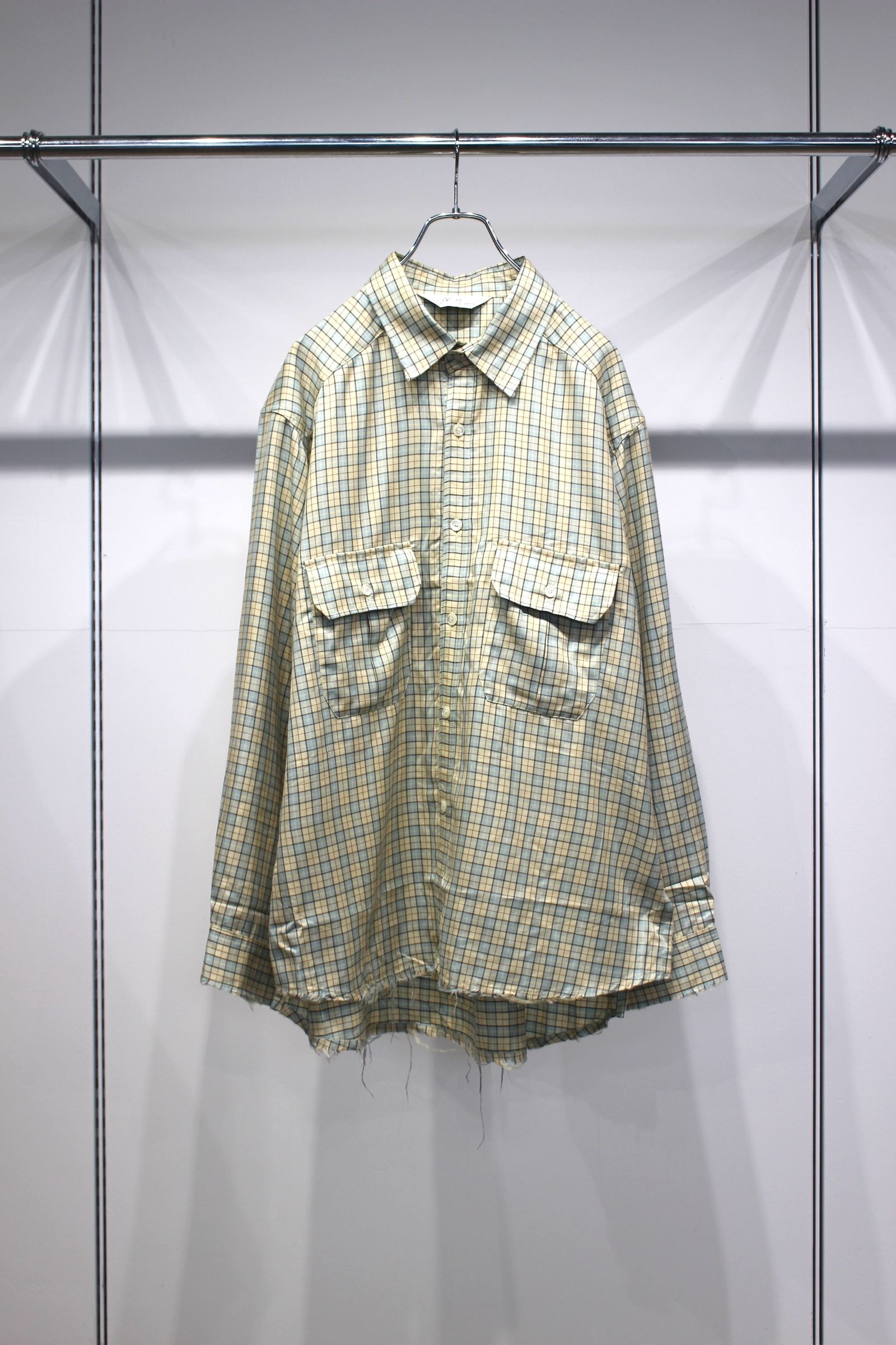 [ラスト1点] NEL CHECK OVER WORK SHIRT | CREAM | ネルシャツ
