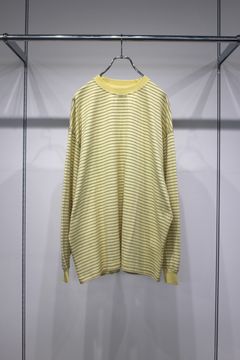 [ラスト1点] BORDER WIDE L/S T-SHIRT | YELLOW | カットソー