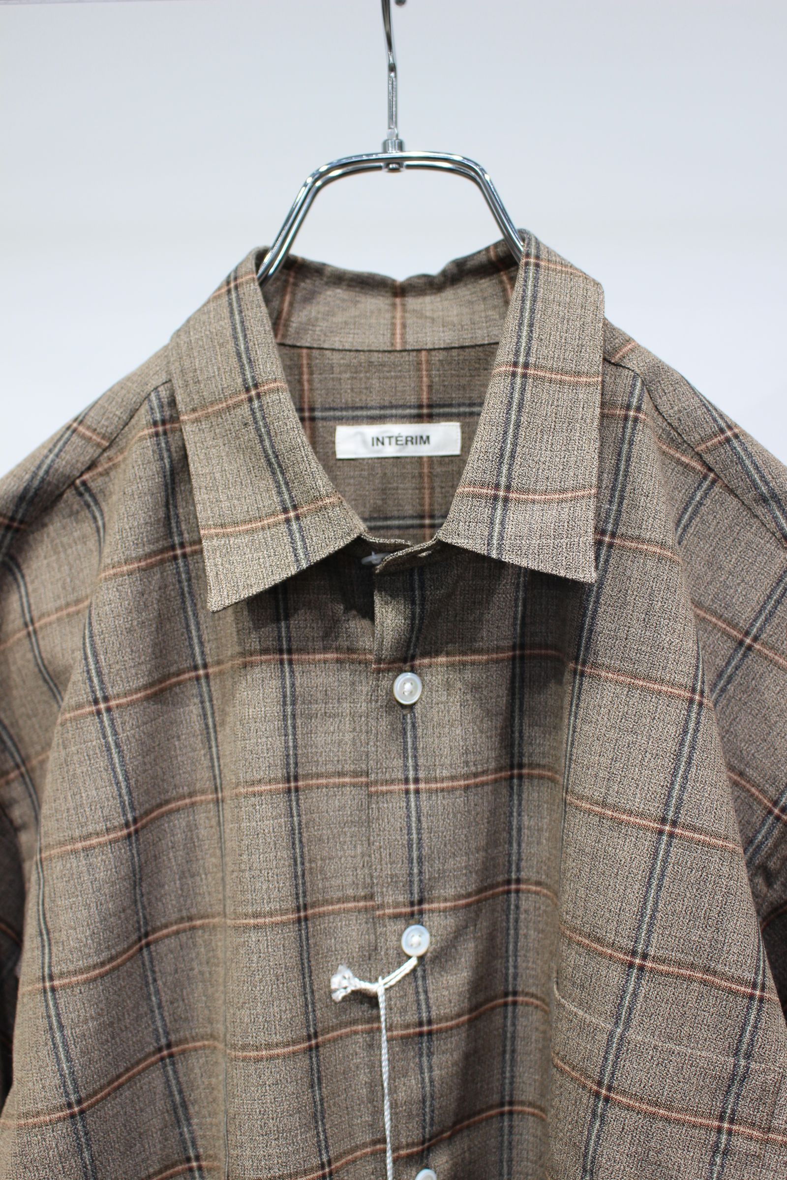 PRINCE OF WALES WOOL CHECK L/S REGULAR SHIRTS | BITTER COFFEE CHECK | チェックシャツ